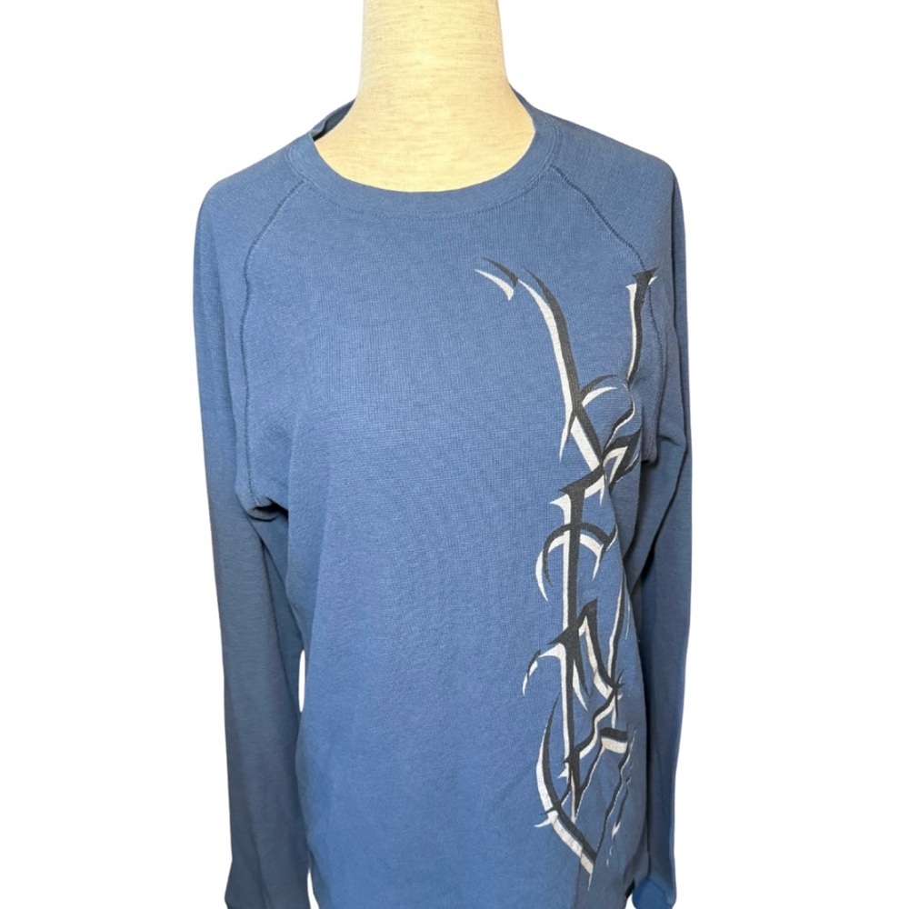 Vans Gray Blue Skater Long Sleeve‎ Thermal Sz L